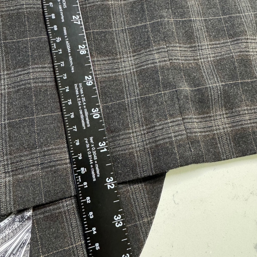 Oak Hill Plaid Sport Coat Mens 4XL (58R 60R) Dark Gray Check Two Button Blazer - Picture 10 of 10